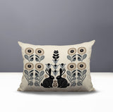 Lexa Rabbit Reversible Indoor/Outdoor Lumbar Pillow