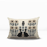 Lexa Rabbit Reversible Indoor/Outdoor Lumbar Pillow