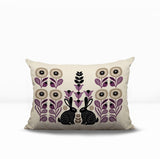 Lexa Rabbit Reversible Indoor/Outdoor Lumbar Pillow