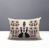 Lexa Rabbit Reversible Indoor/Outdoor Lumbar Pillow