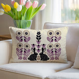 Lexa Rabbit Reversible Indoor/Outdoor Lumbar Pillow