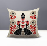 Lexa Rabbit Reversible Indoor/Outdoor Square Pillow