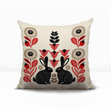 Lexa Rabbit Reversible Indoor/Outdoor Square Pillow