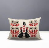Lexa Rabbit Reversible Indoor/Outdoor Lumbar Pillow