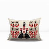 Lexa Rabbit Reversible Indoor/Outdoor Lumbar Pillow