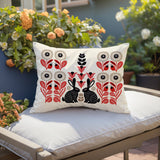 Lexa Rabbit Reversible Indoor/Outdoor Lumbar Pillow