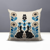 Lexa Rabbit Reversible Indoor/Outdoor Square Pillow