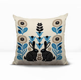 Lexa Rabbit Reversible Indoor/Outdoor Square Pillow