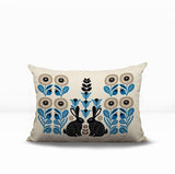 Lexa Rabbit Reversible Indoor/Outdoor Lumbar Pillow
