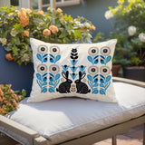 Lexa Rabbit Reversible Indoor/Outdoor Lumbar Pillow