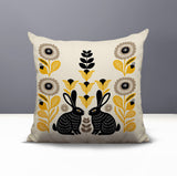 Lexa Rabbit Reversible Indoor/Outdoor Square Pillow