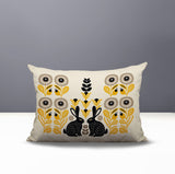 Lexa Rabbit Reversible Indoor/Outdoor Lumbar Pillow in Yellow - Size 25x18