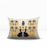 Lexa Rabbit Reversible Indoor/Outdoor Lumbar Pillow