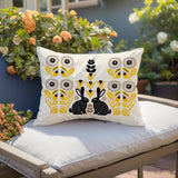 Lexa Rabbit Reversible Indoor/Outdoor Lumbar Pillow