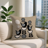 Lina Bird Reversible Indoor/Outdoor Square Pillow