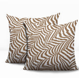 Lola Zebra Print Indoor/Outdoor Reversible Square Pillow