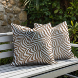 Lola Zebra Print Indoor/Outdoor Reversible Square Pillow