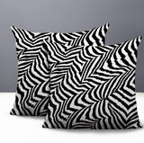 Lola Zebra Print Indoor/Outdoor Reversible Square Pillow