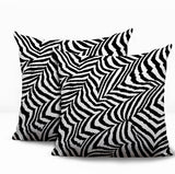 Lola Zebra Print Indoor/Outdoor Reversible Square Pillow
