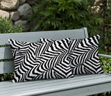 Lola Zebra Print Indoor/Outdoor Reversible Rectangular Pillow