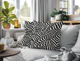 Lola Zebra Print Indoor/Outdoor Reversible Square Pillow