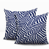 Lola Zebra Print Indoor/Outdoor Reversible Square Pillow