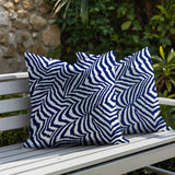 Lola Zebra Print Indoor/Outdoor Reversible Square Pillow