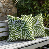 Lola Zebra Print Indoor/Outdoor Reversible Square Pillow