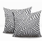Lola Zebra Print Indoor/Outdoor Reversible Square Pillow