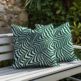 Lola Zebra Print Indoor/Outdoor Reversible Square Pillow