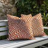 Lola Zebra Print Indoor/Outdoor Reversible Square Pillow