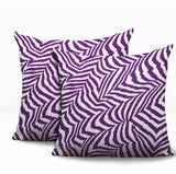 Lola Zebra Print Indoor/Outdoor Reversible Square Pillow