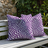 Lola Zebra Print Indoor/Outdoor Reversible Square Pillow