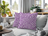 Lola Zebra Print Indoor/Outdoor Reversible Square Pillow