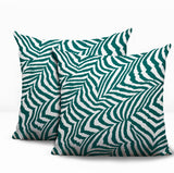 Lola Zebra Print Indoor/Outdoor Reversible Square Pillow