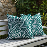 Lola Zebra Print Indoor/Outdoor Reversible Square Pillow