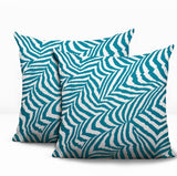Lola Zebra Print Indoor/Outdoor Reversible Square Pillow
