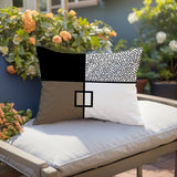 Looma Abstract Reversible Indoor/Outdoor Lumbar Pillow