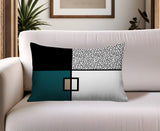 Looma Abstract Reversible Indoor/Outdoor Lumbar Pillow