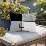 Looma Abstract Reversible Indoor/Outdoor Lumbar Pillow