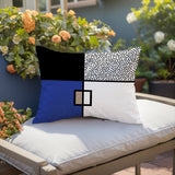 Looma Abstract Reversible Indoor/Outdoor Lumbar Pillow