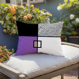 Looma Abstract Reversible Indoor/Outdoor Lumbar Pillow