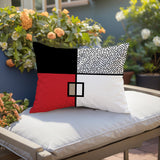 Looma Abstract Reversible Indoor/Outdoor Lumbar Pillow