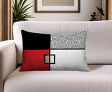 Looma Abstract Reversible Indoor/Outdoor Lumbar Pillow