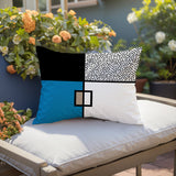 Looma Abstract Reversible Indoor/Outdoor Lumbar Pillow