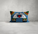 PolyTwill You Hand Sign Lumbar Indoor/Outdoor Throw Pillow