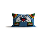PolyTwill You Hand Sign Lumbar Indoor/Outdoor Throw Pillow