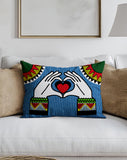 PolyTwill You Hand Sign Lumbar Indoor/Outdoor Throw Pillow