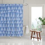 Lulu Geometric and Abstract Shower Curtain in Blue - view 2