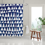 Lulu Geometric and Abstract Shower Curtain in Navy - view 2